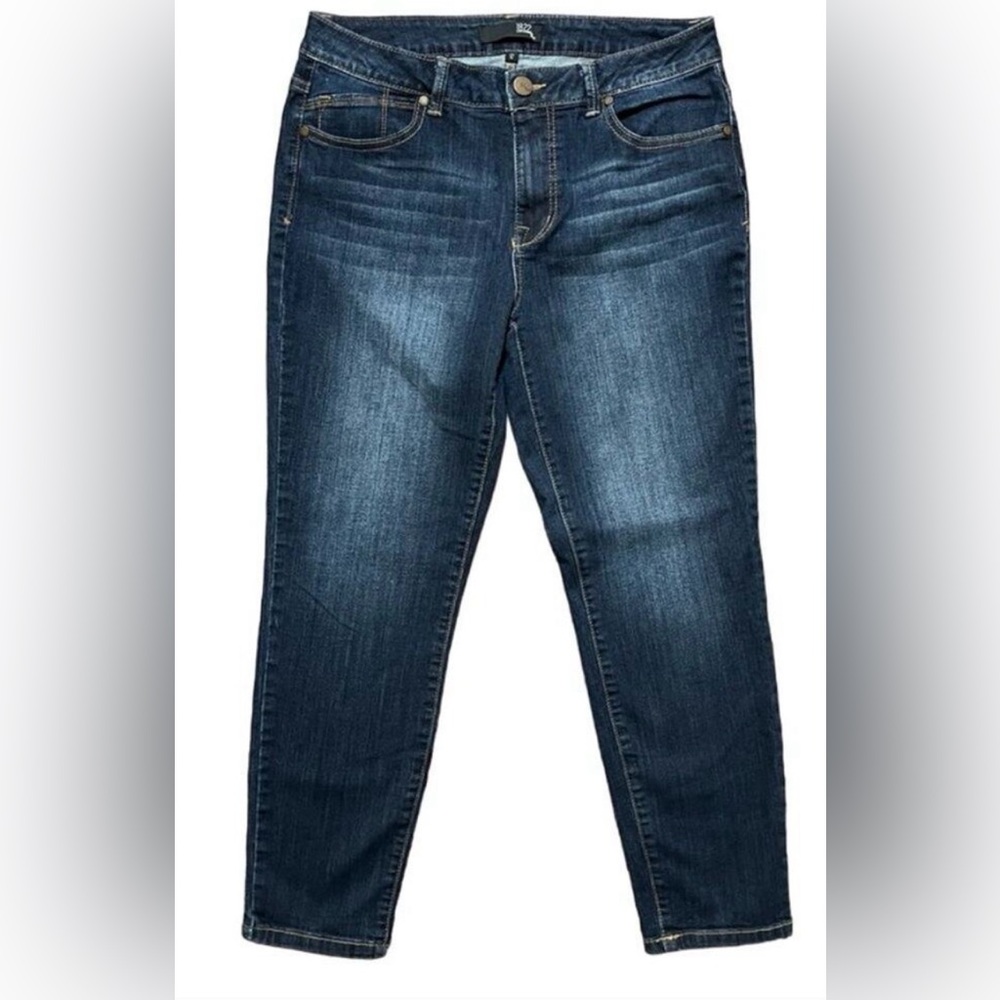 1822 DENIM Skinny Jeans in Dark Wash  Mid rise Ankle length Stretchy  SZ 14